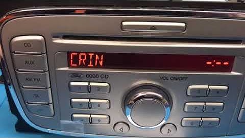 Ford 6000 CD Radio code instructions