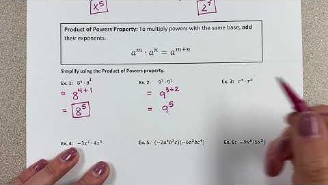 1.3 Multiplying Monomials