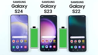 Samsung S24 vs S23 vs S22 Battery Drain Test | Samsung S24 Battery Test
