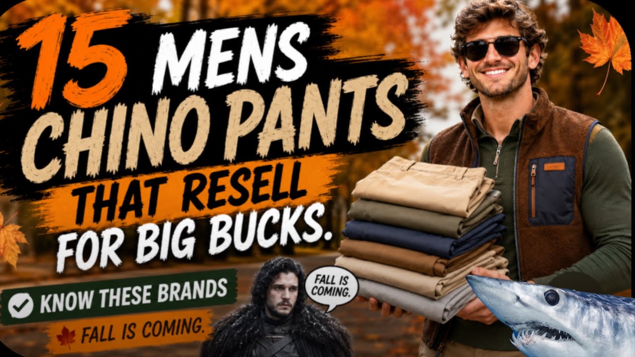 15 Mens Chino Pants To Flip For Big Bucks - YouTube