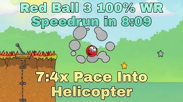 [FWR] Red Ball 3 100% Speedrun in 8:09.800