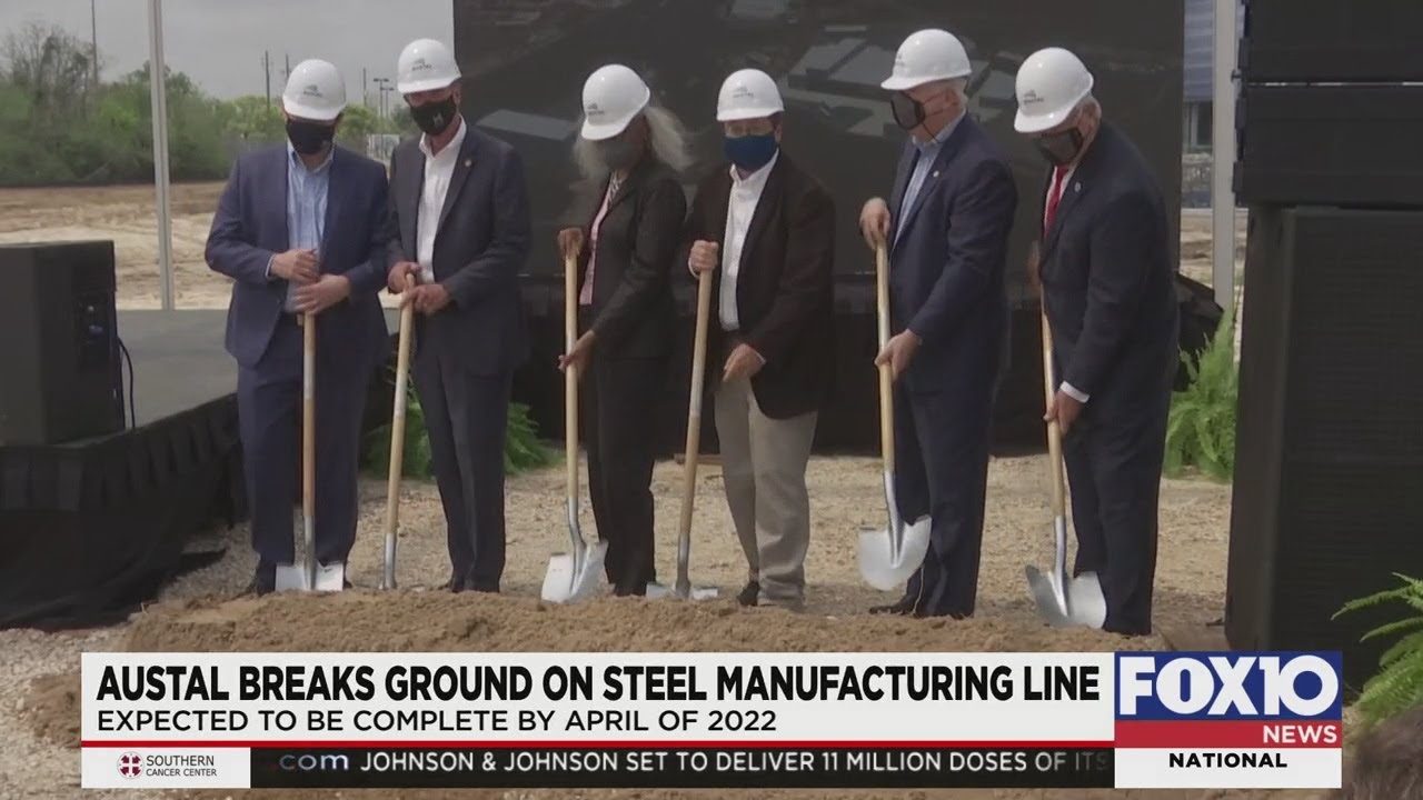 Austal breaks ground on steel manufacturing line