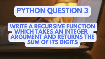 How to code a recursive function which returns the sum of digits of its argument using Python.