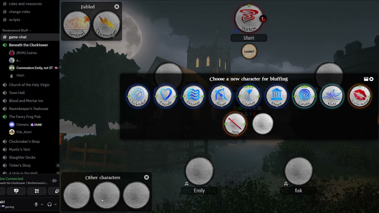 Blood on the clocktower Standing no chance