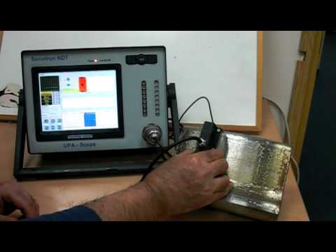 Sonotron - Isonic 2009 Phased Array - Rail Wheel Sample Test #1