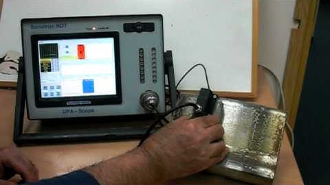 Sonotron - Isonic 2009 Phased Array - Rail Wheel Sample Test #1