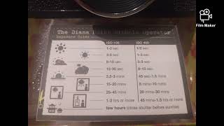Diana Multi Pinhole Operator, Exposure Guide card 📷 By Lomography