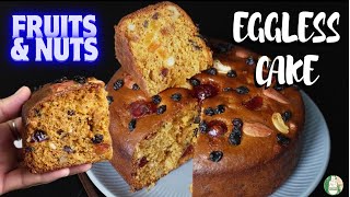 MOIST FRUIT CAKE EGGLESS | Just Soak Dry fruits in Orange juice, Add 2 Tsp vinegar MOIST FRUIT CAKE