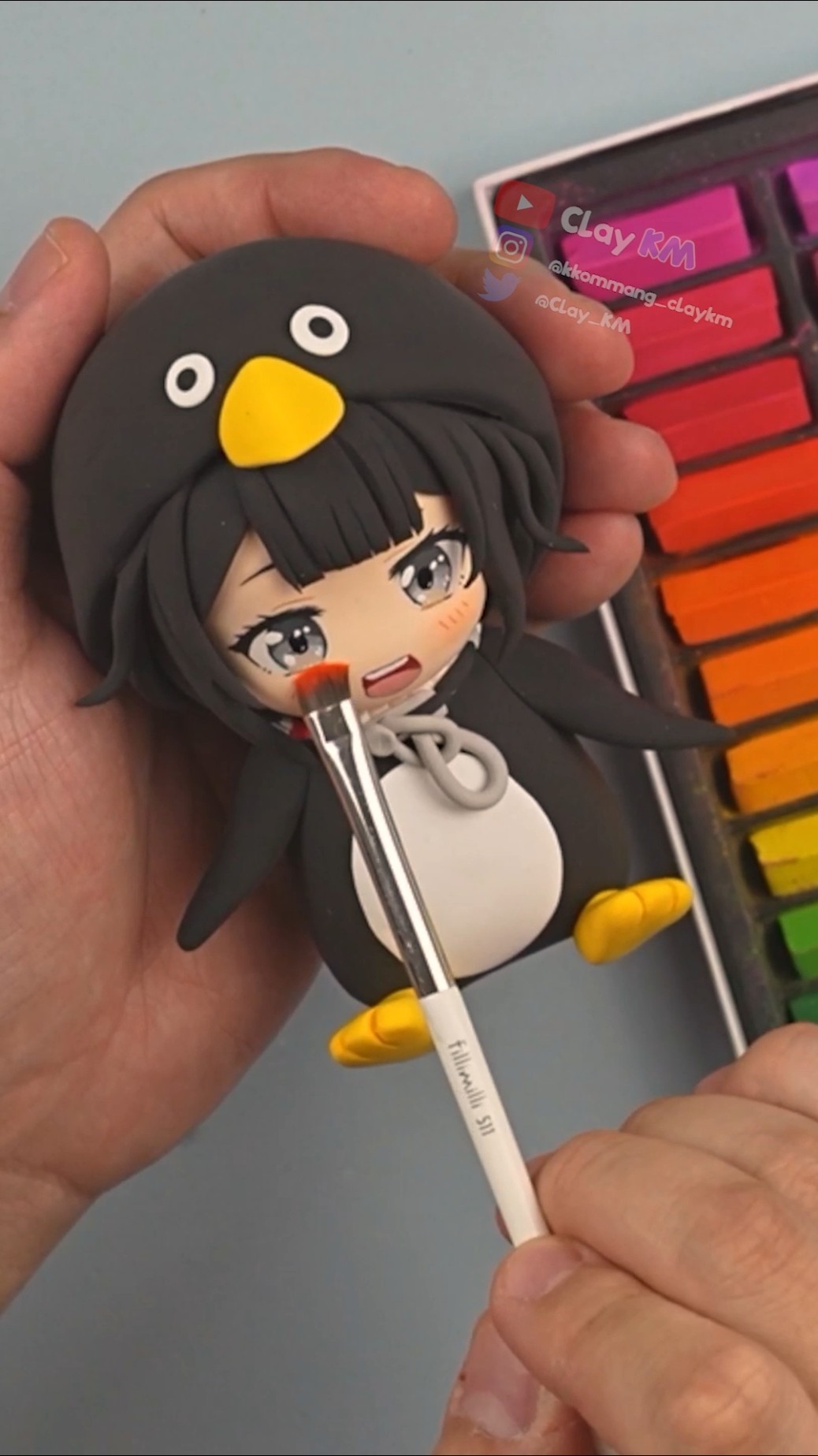 Sculpting 🐧 Gugugaga Penguin Clay Figure 🐧 - YouTube