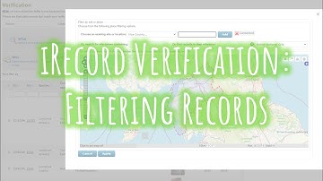 iRecord Verification: Filtering Records