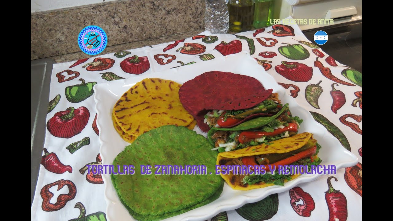tortillas de zanahoria , espinacas y remolacha, las recetas de anita