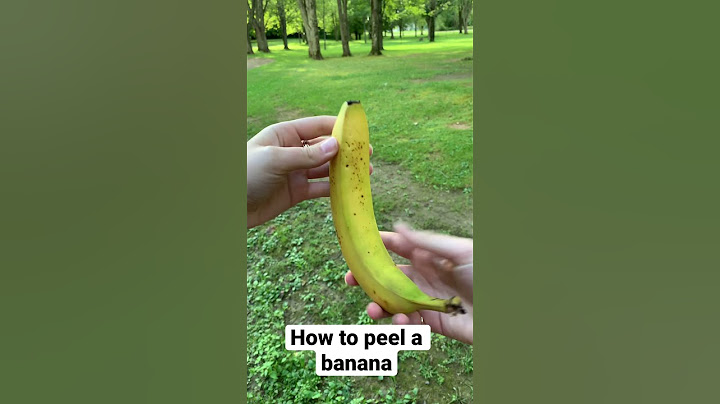 How to peel a banana