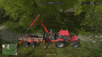 How to Cut trees and load a trailer in Farming Simulator 2017//logging