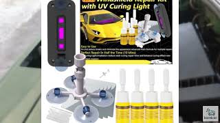 Review - CLAMPER Windshield Repair Kit, Windshield Crack Repair Kit 4 Pcs, Windscreen Rep