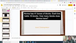 Multiplication Algebraic Thinking 1