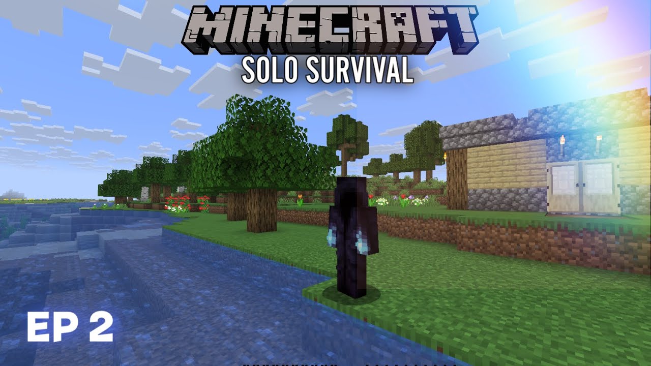 Minecraft Solo survival part 2 [Hindi] cave me zombieo se panga - YouTube