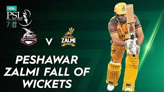 Peshawar Zalmi Fall Of Wickets Lahore Qalandars Vs Peshawar Zalmi Match 30 Hbl Psl 7 Ml2T