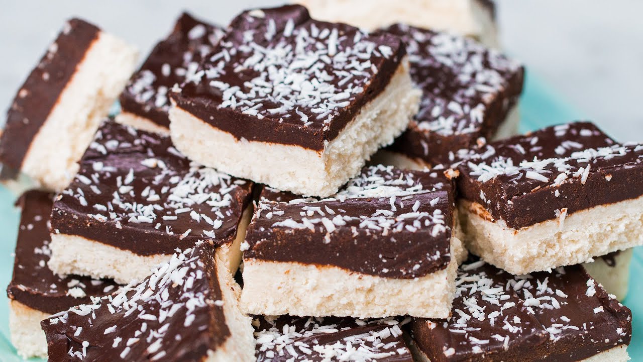 NoBake Chocolate Coconut Cream Bars YouTube