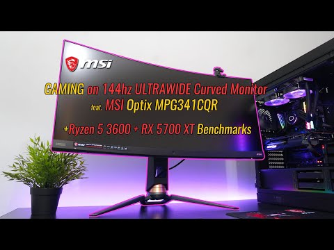 VLOG: GAMING on 144hz ULTRAWIDE Curved Monitor ft MSI Optix MPG341CQR &amp; R5 3600 + 5700 XT Benchmarks