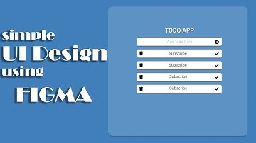 UI Design TODO APP using figma