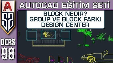 Autocad Dersleri 98: Block (Blok) Nasıl Kullanılır? Block Group Farkı-Desing Center Insert Komutu