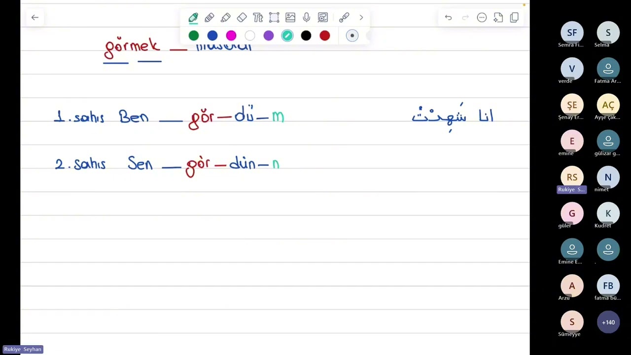 Sıfır Seviye Arapça Mazi Fiil (23.Ders)