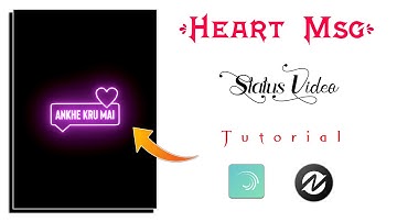 How to Make Heart Msg Lyrics status video || technicalmahatma