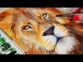 Watercolor Lion Tutorial Step by Step