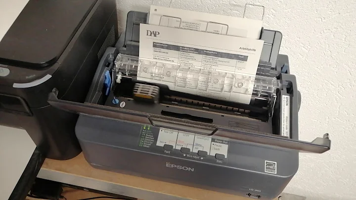 Epson Lq-350 dot matrix printer sounds 7 minutes ASMR