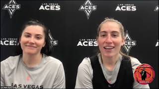 Megan Gustafson & Kate Martin talks about the next game against Caitlin Clark and the Indiana Fever