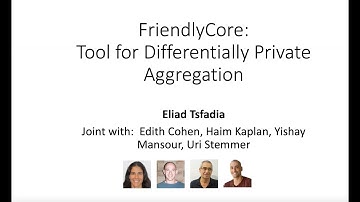 ``FriendlyCore: Practical Differentially Private Aggregation" by Eliad Tsfadia (Jan 21)