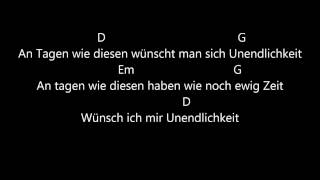 Die Toten Hosen - Tage Wie Diese Lyrics - Guitar Chords - Metronome 97bpm