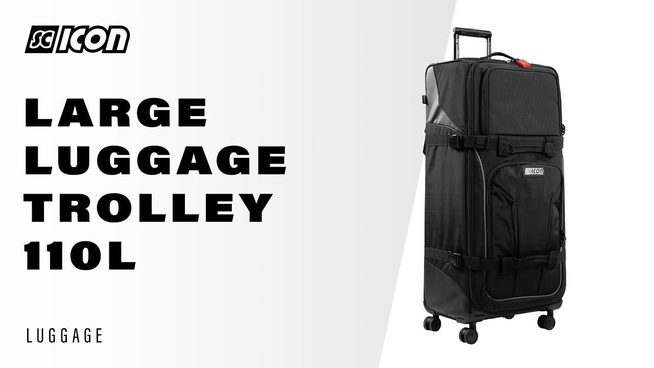 110L Large Luggage Trolley | Scicon Sports - YouTube