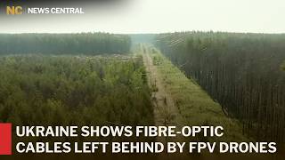 Ukraine Shows Fibre-Optic Cables Left Behind by FPV Drones | AC1S