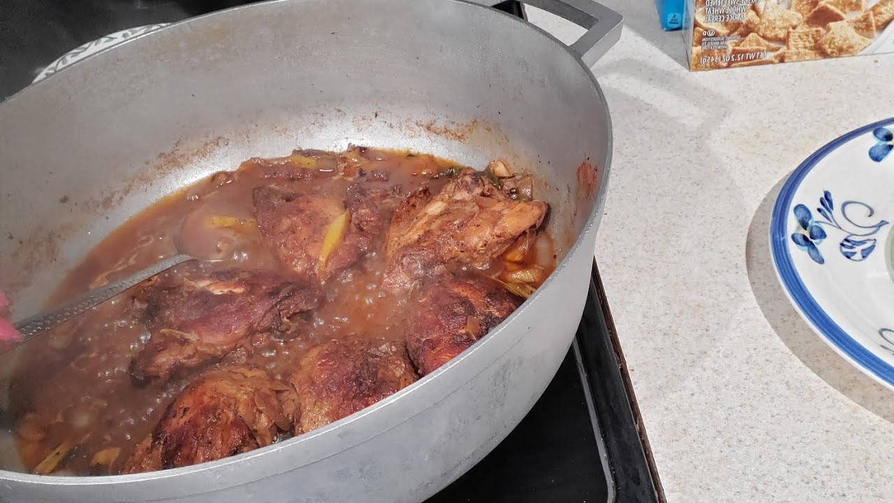 How to make the best brown stew chicken thighs with recipe YouTube