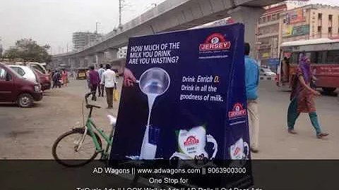 Jersey milk Creative Promotional Campaign : Cycle Advertising in Hyderabad -  Tricycle ads