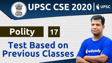 4:00 PM - UPSC CSE 2020 | Polity by Pawan Sir | Test Based on Previous Classes