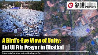 Breathtaking Drone View of Eid Ul Fitr Prayers at Bhatkal Eidgah (2024) | Bird's-Eye / Aerial View