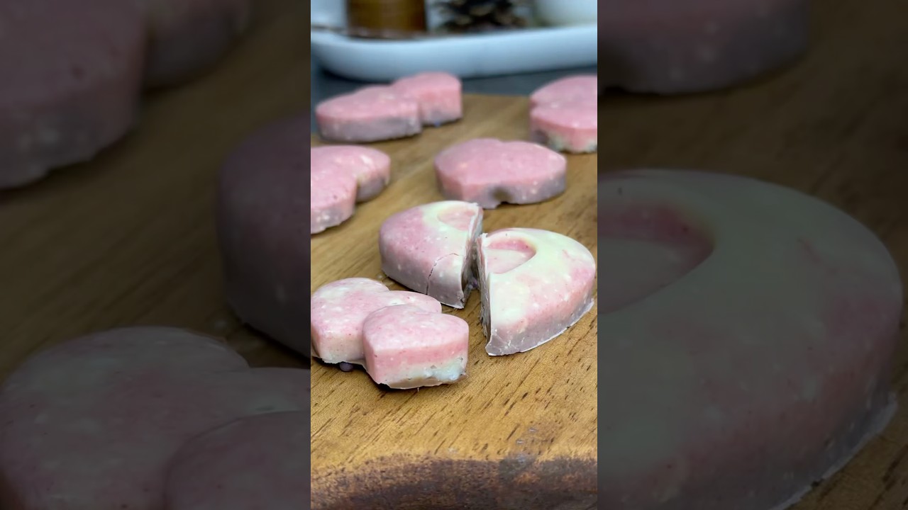 Homemade heart chocolate for Valentine’s Day