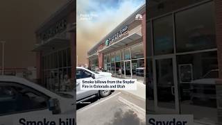 Smoke billows from the Snyder Fire in Colorado and Utah