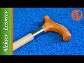 Трость для пожилого человека своими руками / Homemade wooden walking stick for old people.