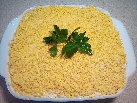 Video: Salad Mimosa Dengan Mentega - Resep Langkah Demi Langkah Dengan Foto