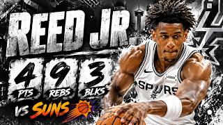 Tarris Reed Jr 4 pts 9 rebs 3 blks vs Suns 2026 Preseason