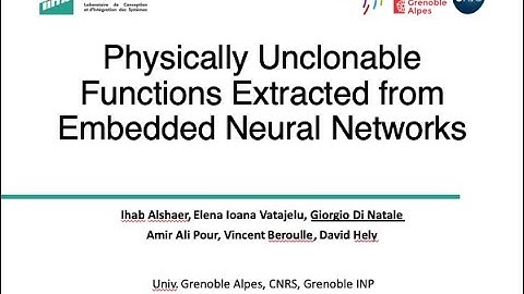 Physically Unclonable Functions Extracted from Embedded Neural Networks