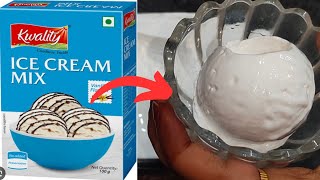 Kwality Ice Cream Mix Vanilla Flavour l How To Make Kwality Icecream Mix Vanilla Flavour