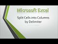 Split cells into columns by separator in excel