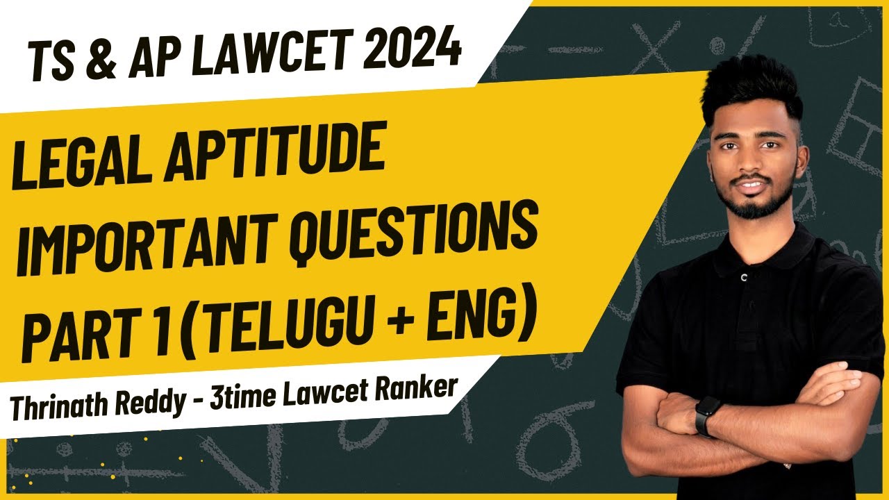 Part 1: Legal Aptitude Important Questions | Thrinath Reddy | Lawcet ...