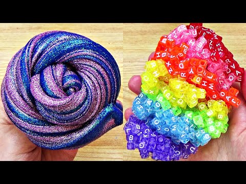 【#8】Satisfying Slime ASMR! Relaxing Videos! Thicc Slime! Slime Coloring! Glitter Slime Mixing!