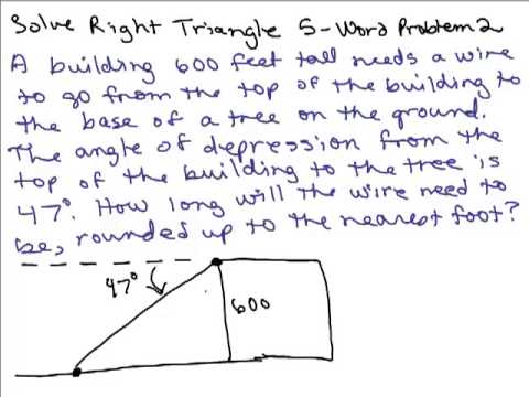 Right triangle trig word problems