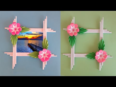 Kağıttan Kolay Çerçeve Yapımı / DIY Paper Photo Frame Making Easy tutorial